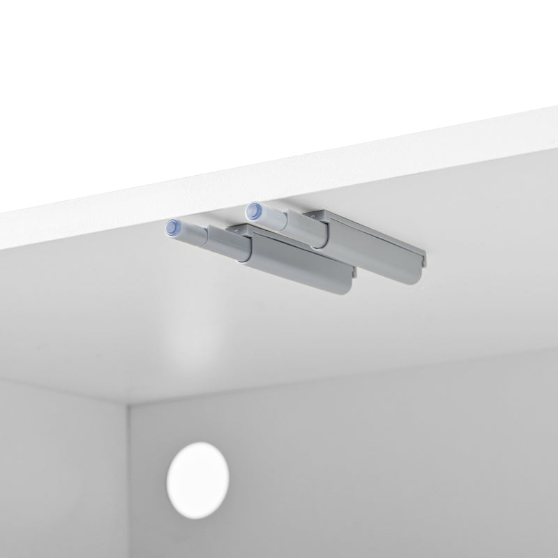 Moderner Weißer Hochschrank mit 16-Farb-LED und Bluetooth – 60×35×180cm