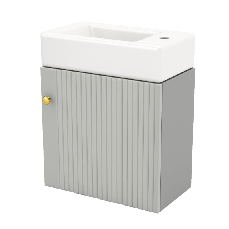 Badezimmermöbel Waschbecken mit Waschtischunterschrank 46 cm , Waschtischunterschrank , Waschtischunterschrank hängend , Kleine Gästebadmöbel