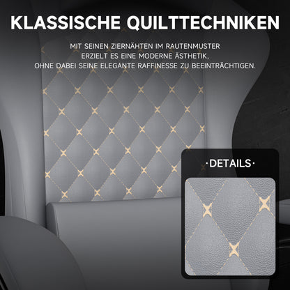 Gaming Stuhl mit Massage, Fußstütze, PVC-Leder, 150 kg Belastbar, Ergonomisch, Grau