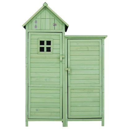 Gerätehaus Gartenschrank Geräteschuppen Geräteschrank, BxT: 118x54 cm, 118 x 54 x 173 cm (BxTxH), wetterfest, Holz, Grünes, PVC-Dach (Set, 1 St., 1 x Geräteschrank)