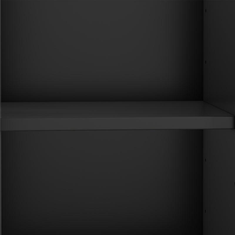 Schuhschrank mit 3 Klappen, 1 Schublade und 1 Tür, Schuhregal, Schuhkipper schmal, Schuhschrank Schwarz