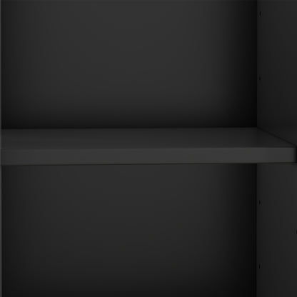 Schuhschrank mit 3 Klappen, 1 Schublade und 1 Tür, Schuhregal, Schuhkipper schmal, Schuhschrank Schwarz