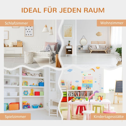 Kinderregal Bücherregal mit Sitzhocker Kindersitzbank mit 6 Fächern Sitztruhe mit 3 Kissen Spielzeugkiste ab 3 Jahren Grau+Natur