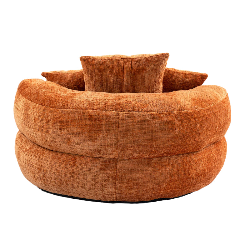 Lazy Sofa Durable Komfort Lounger hohen Rücken Sitzsack Stuhl Couch mit drei Kissen für Erwachsene und Kinder, Indoor & Outdoor, Single Gaming Sofa Stuhl für Schlafzimmer, Büro (Orange Chenille)
