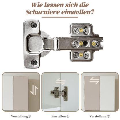 Multifunktionaler Küchenwagen mit ausklappbarer Arbeitsplatte, 120×65 cm erweiterbar, mit 5 Schubladen, Schränken, Gewürz- & Handtuchhalter, auf Rollen – Kücheninsel für Küche, Esszimmer & Wohnzimmer