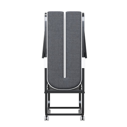 190 × 96 cm Klapp-Twin-Bett mit 9,5 cm Memory-Foam-Matratze, tragbares Gästebett/Rollbett, stabiler Metallrahmen