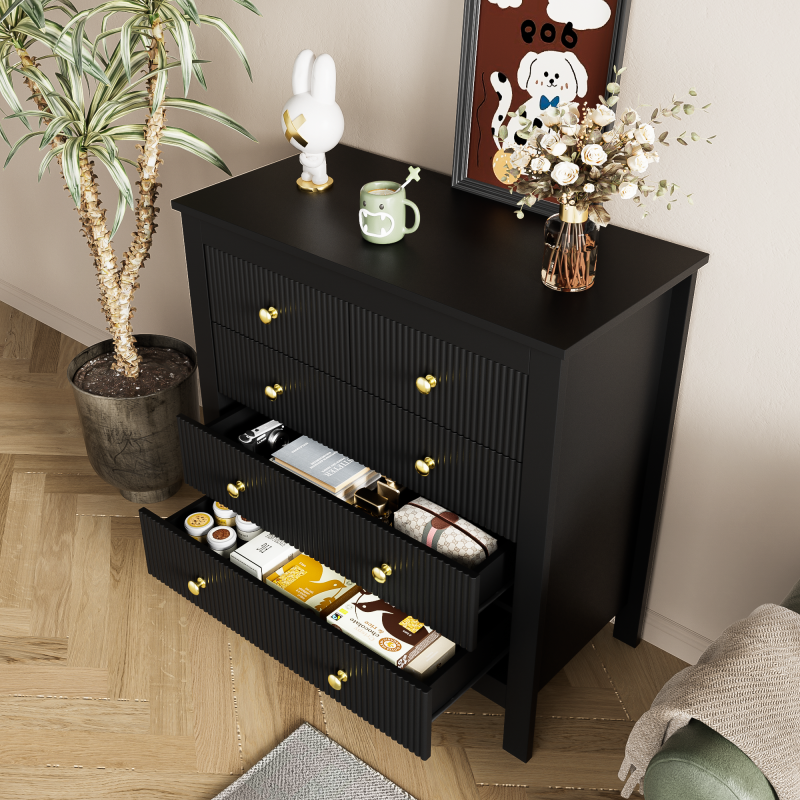 Sideboard, Kommode mit Spezialtüren, Goldgriffen, Sideboard/Schuhschrank/Schminktisch [OLD SKU:WF325795BAA]
