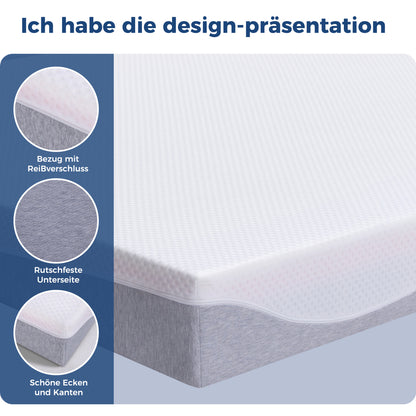 Schaummatratze 90x200 cm, Wendbar H3/H4, 20 cm hoch, Öko-TEX zertifiziert