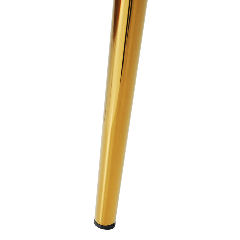 Esszimmerstuhl aus Samt, 2er-set, Loungesessel mit vier Metallfüßen, Beige