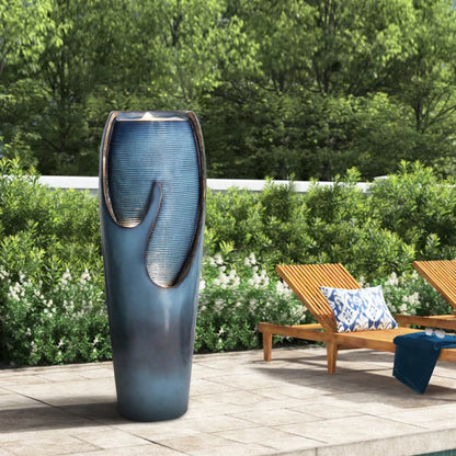 38.7inches High Jar Water Fountain for Indoor Outdoor Home Garden Decor