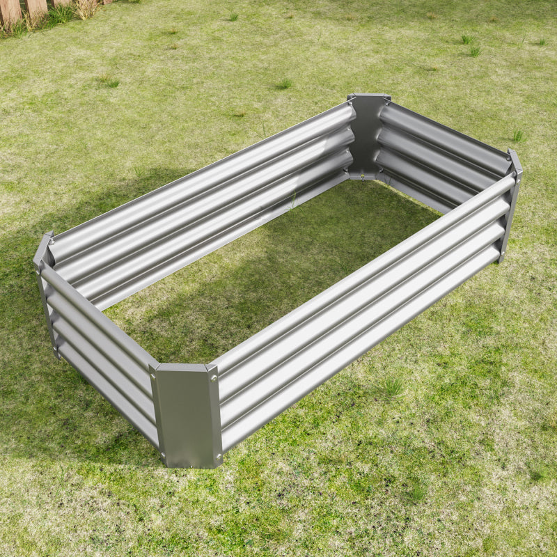 Hochbeet Metall Pflanzenbeet, Hochbeete für Garten aus robustem Stahlblech mit stabilem Design, Rostschutz und Langer Haltbarkeit, Hochbeet Bausatz ohne Boden, Ideal für Gemüse, Kräuter & Blumen Anthr
