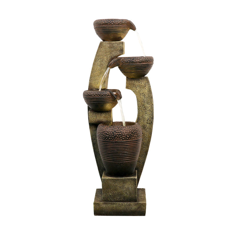 40inches Tall Modern Outdoor Garden Fountain with Contemporary Design for Garden, Patio Decor