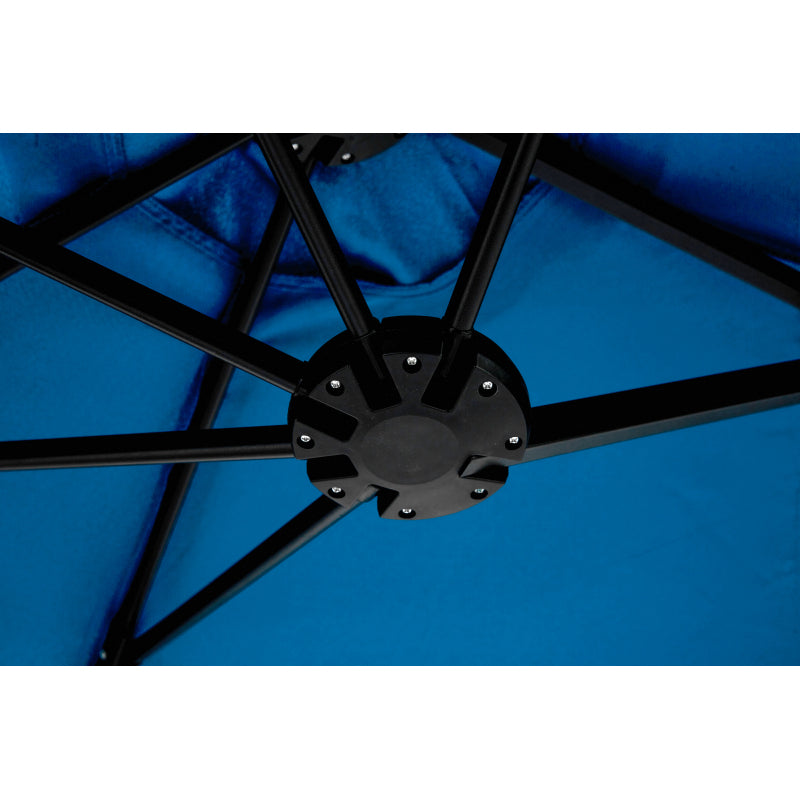 14.8 Ft Double Sided Outdoor Umbrella Rectangular Large with Crank (Dark blue)(No Base)