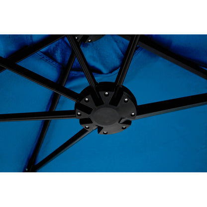 14.8 Ft Double Sided Outdoor Umbrella Rectangular Large with Crank (Dark blue)(No Base)