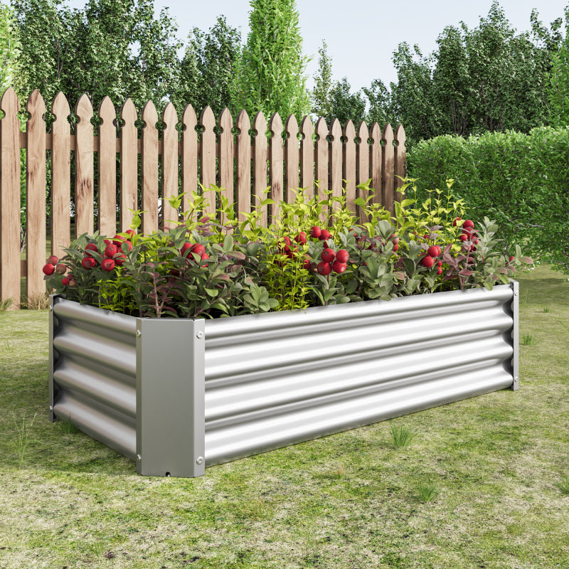 Hochbeet Metall Pflanzenbeet, Hochbeete für Garten aus robustem Stahlblech mit stabilem Design, Rostschutz und Langer Haltbarkeit, Hochbeet Bausatz ohne Boden, Ideal für Gemüse, Kräuter & Blumen Anthr