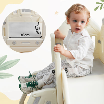 Kinderrutschen-Set mit Schaukel,5 in 1 Kinderrutsche, Rutsche, Klettern, Stauraum, Schaukel, Basketballrahmen ,Schaukel Rutsche für Indoor