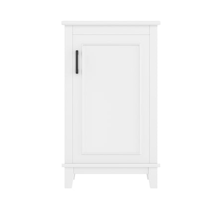 51x34x83cmBodenstehender Badezimmerschrank, Waschtisch, Waschtisch,komplett lackiert, Türregale, verstellbare Regale, integriertes Keramikwaschbecken, geeignet für kleine Räume, weiß