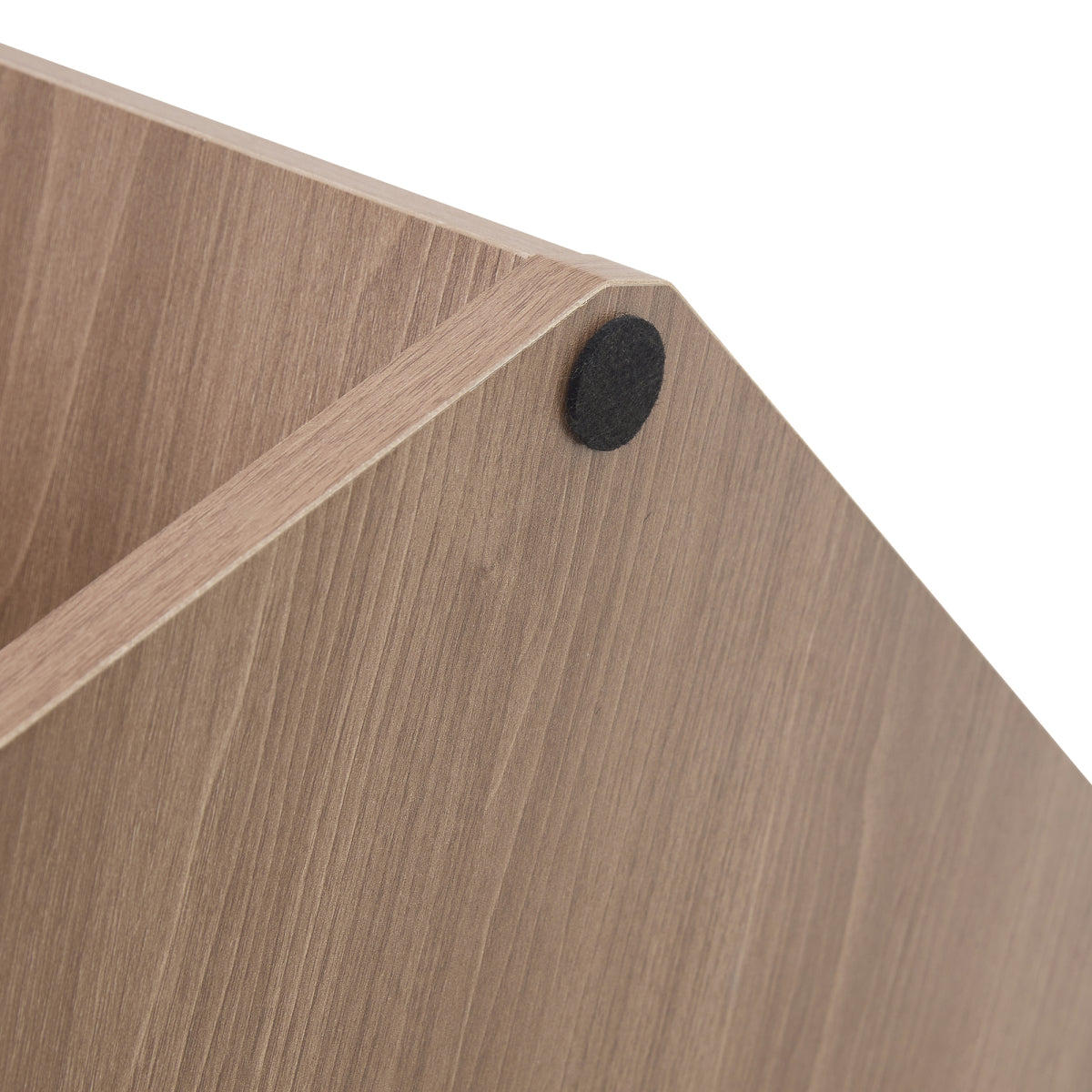 Sechseckiger Couchtisch 79 cm, Walnuss-Optik, Modernes Mid-Century Design