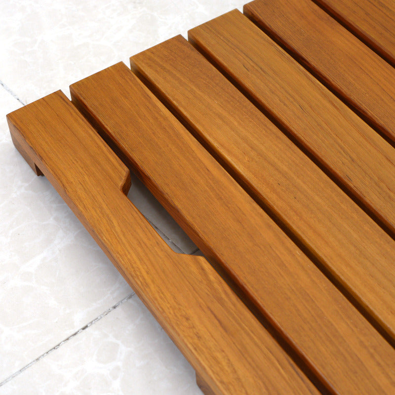 Teak Wood,Teak Antirutschmatte,Teak Duschmatte rutschfeste Badezimmermatte Luxus Spa Matte Holz Badewannenmatte 40 x 60 cm