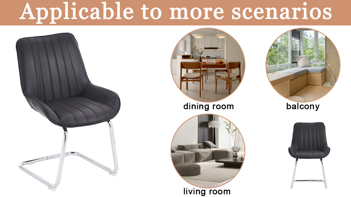 Sorgfältig ausgewählte Küche Wohnzimmer Esszimmer Stühle aus Kunstleder Material für leichtere Wartung! (Satz von 2)