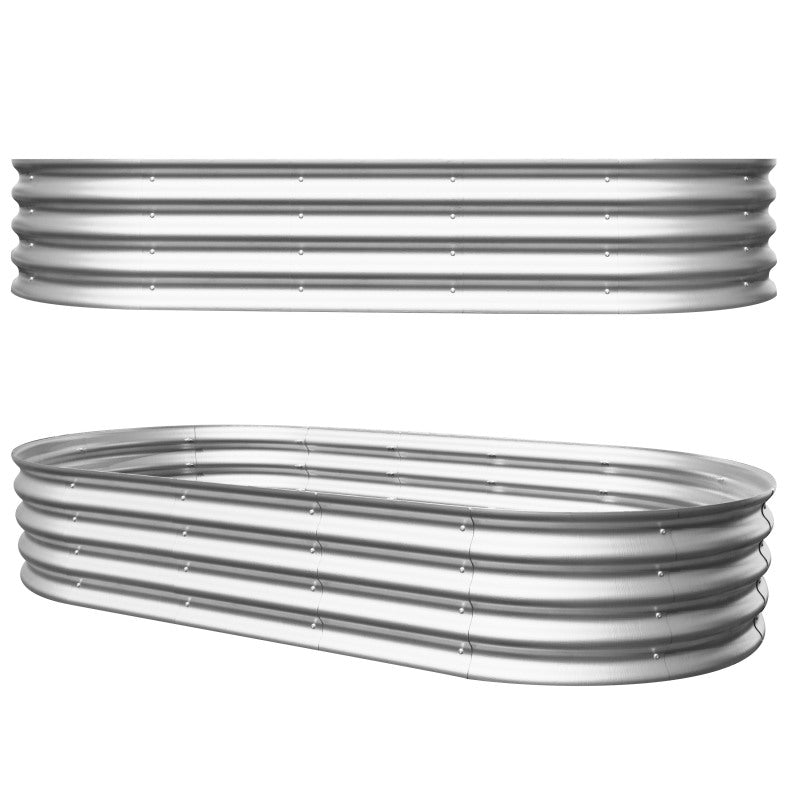 Hochbeet aus Metal Verzinkte Pflanzer erhöhte Gartenbett-Kit, Gartenbetten für im Freien für Gemüse, Blumen und Kräuter, Heavy Duty, rostbeständig, einfache Montage, 2pcs 6x3x1ft