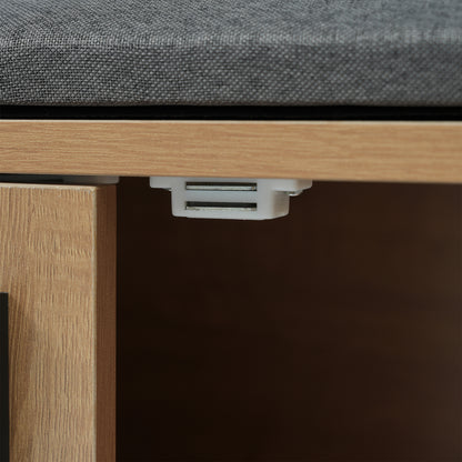 Moderne Schuhbank Schuhtruhe Sitzbank mit drei Stauraum Türen