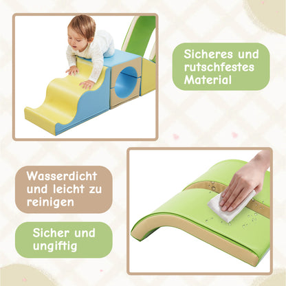 Erlebe Abenteuer mit den Riesigen, Bunten 6-in-1 Schaumstoff-Bausteinen: Kreatives Spielen, Krabbeln durch Bögen und Rutschen