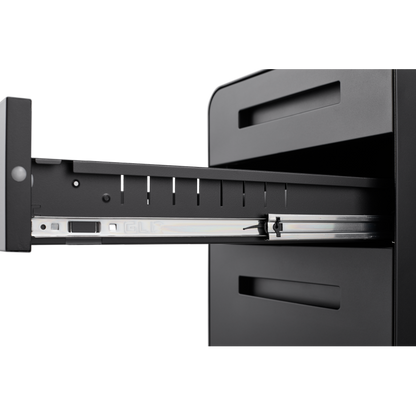 3 Drawer Mobile File Cabinet Under Desk Office,Simple Style Versatile Storage Cabinet for Legal/Letter/A4 Files, 5 Wheel Design Anti-Tilting Cold Rolled Steel Waterproof Moisture-Proof Black