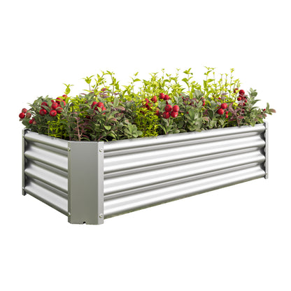 Hochbeet Metall Pflanzenbeet, Hochbeete für Garten aus robustem Stahlblech mit stabilem Design, Rostschutz und Langer Haltbarkeit, Hochbeet Bausatz ohne Boden, Ideal für Gemüse, Kräuter & Blumen Anthr