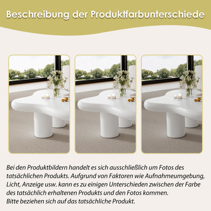 Unregelmäßiger Couchtisch in Wolkenform, 97cm Länge, 67cm Breite, 32cm Höhe, MDF mit Filzunterlagen, lackierte Oberfläche,Kreativer Couchtisch