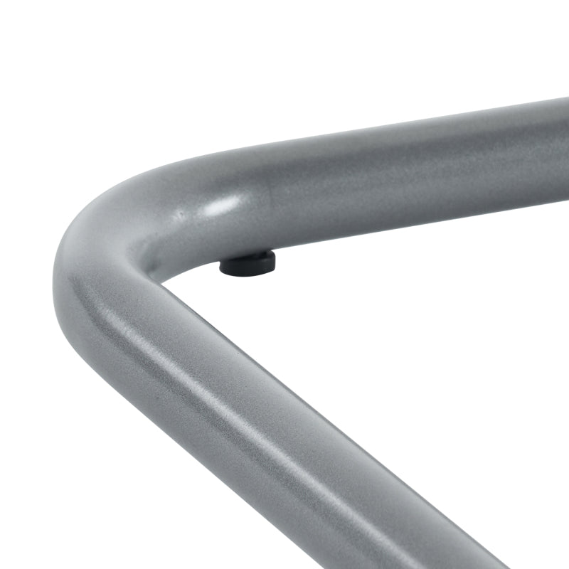 Esszimmerstuhl, 4er set, Sessel mit gewölbten Metallfüßen, grau