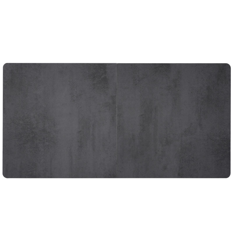 Esstisch und Stuhl-Set, 5er set, 4 Samt-Esszimmerstühle & 1 rechteckiger Esstisch, Grau + Grün+Schwarz