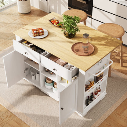 Kücheninsel, Küchenwagen mit Steckdosenleiste ausgestattet, Küchenschrank, Servierwagen mit arbeitsplatte, buffetschrank, Speisewagen mit Holzmaserung, buffetschrank,weiß