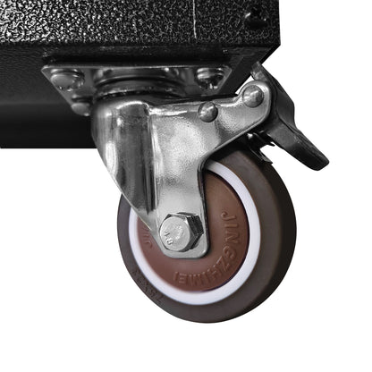 Werkzeugschrank Metall rollbar 3 XXL-Schubladen 75x42x88cm Werkstattwagen Schwarz/Grau 90kg Traglast Garage & Büro Schnellmontage