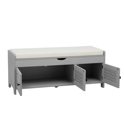 Moderne schuhbank mit sitzfläche, Eingangsbereich, Wohnzimmer, flurmöbel,  Grau