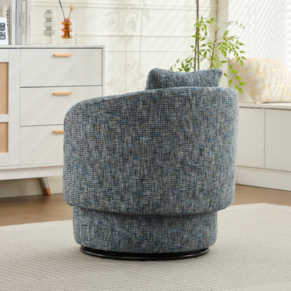 360° Drehsessel Chenille (Grün) – Modern, Rund & Bequem für Leseecke, Wohnzimmer