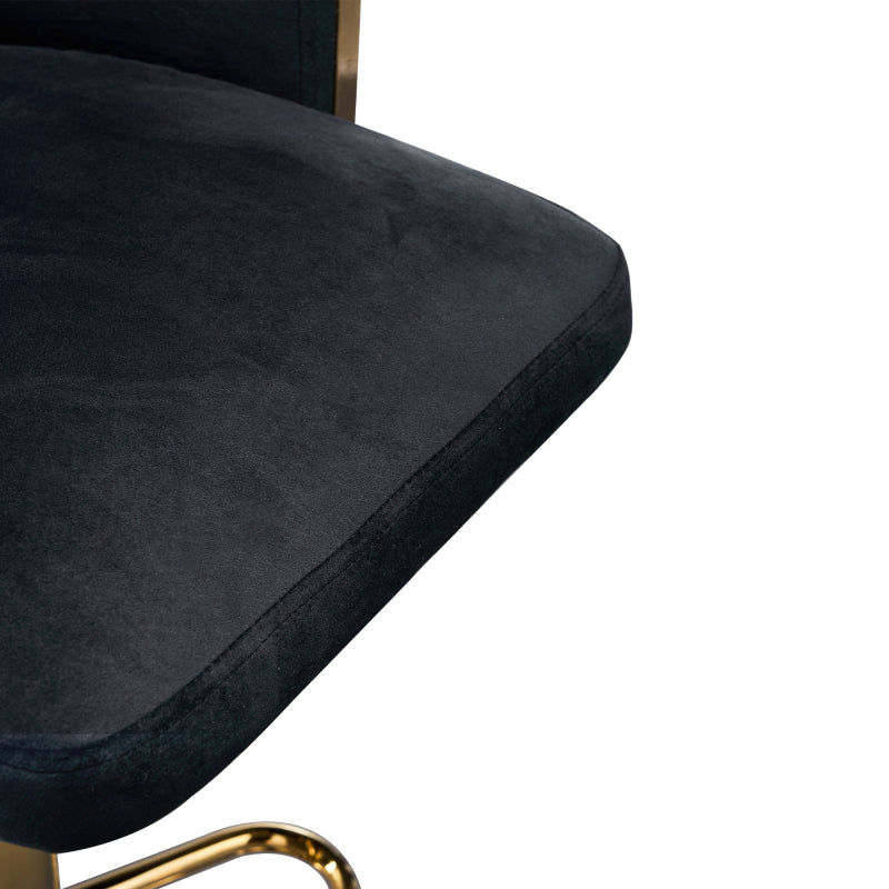 Moderner drehbarer höhenverstellbarer Barhocker, moderner Barhocker für Küche, Bar und Restaurant Theken, Hubhocker mit Rückenlehne und goldener Fußstütze (black.Set of 2)