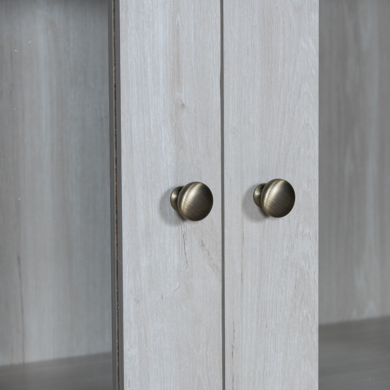 Moderner Highboard Schrank 80x34x171 cm, für Wohnzimmer, Büro & Flur