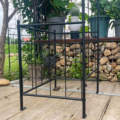 Gartenbogen Arbor Trellis für Kletterpflanzen, langlebige Metall Gartenbogen Outdoor Hochzeitsbogen, für Hochzeitszeremonie Party Pflanze Klettern Rose Reben Rasen Innenhof Schwarz, 7.15ft