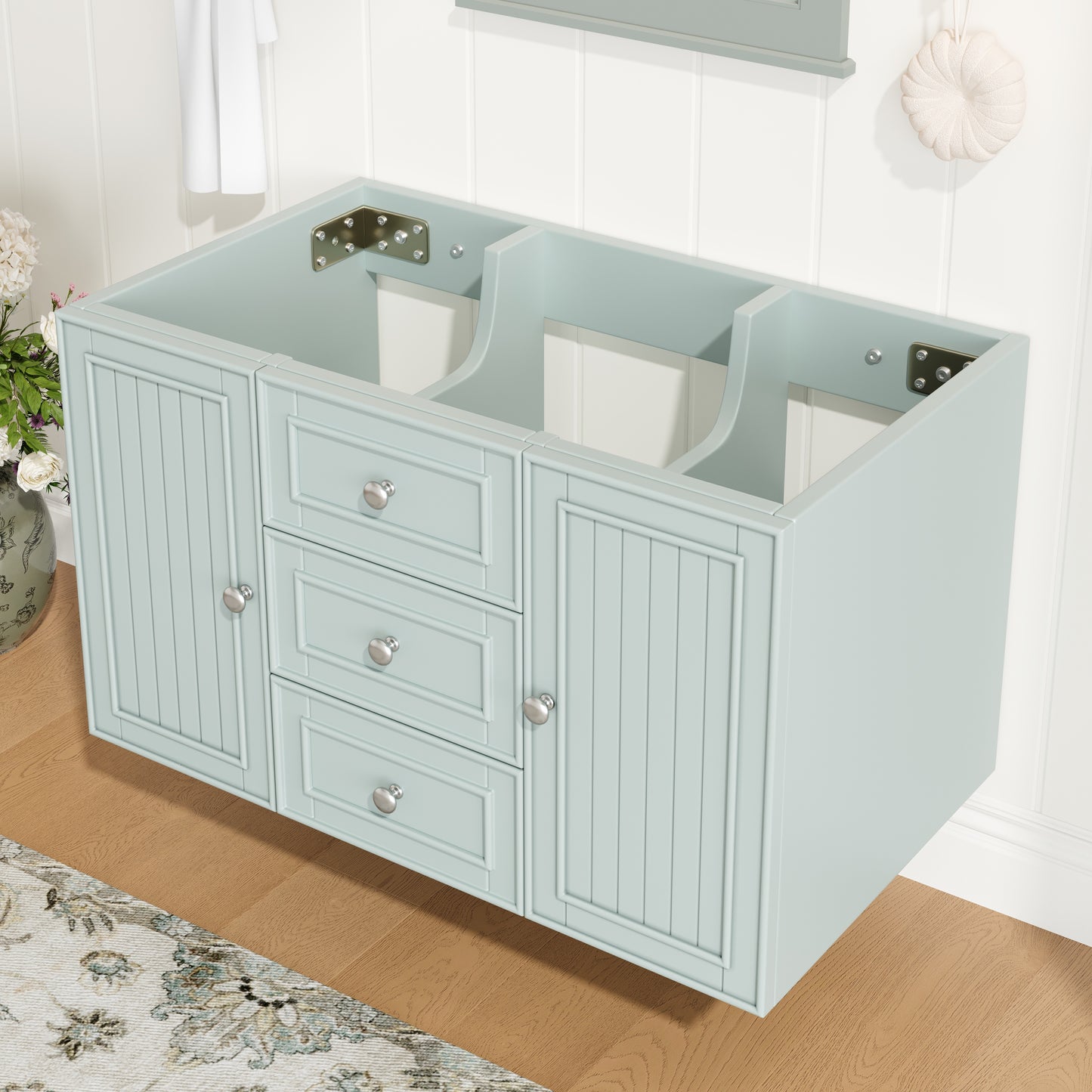 Hängender Waschtisch, Moderner Stil,Badmöbel für Badezimmer, Grün