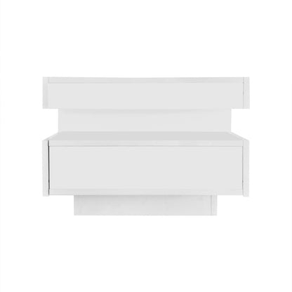Couchtisch, Hochglanzoberfläche, mit LED-Lichtleiste, vier Schubladen vorne und hinten, großer Stauraum
