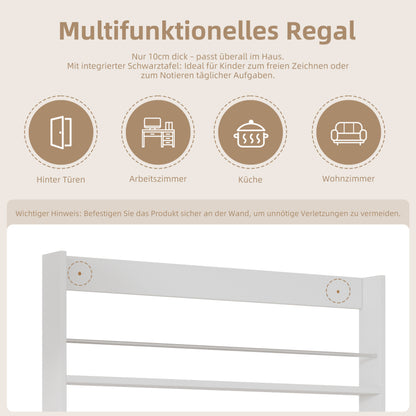 Bilderbuchregal, Ausstellregal, Bücherregal, Kinderzimmer Bücherregal, 4-ebiges Aufbewahrungsregal + bemalbares Schwarzbord