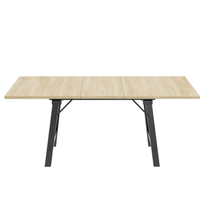 Holzfarbener Teleskop-Esstisch 140/180*80 cm, Natur
