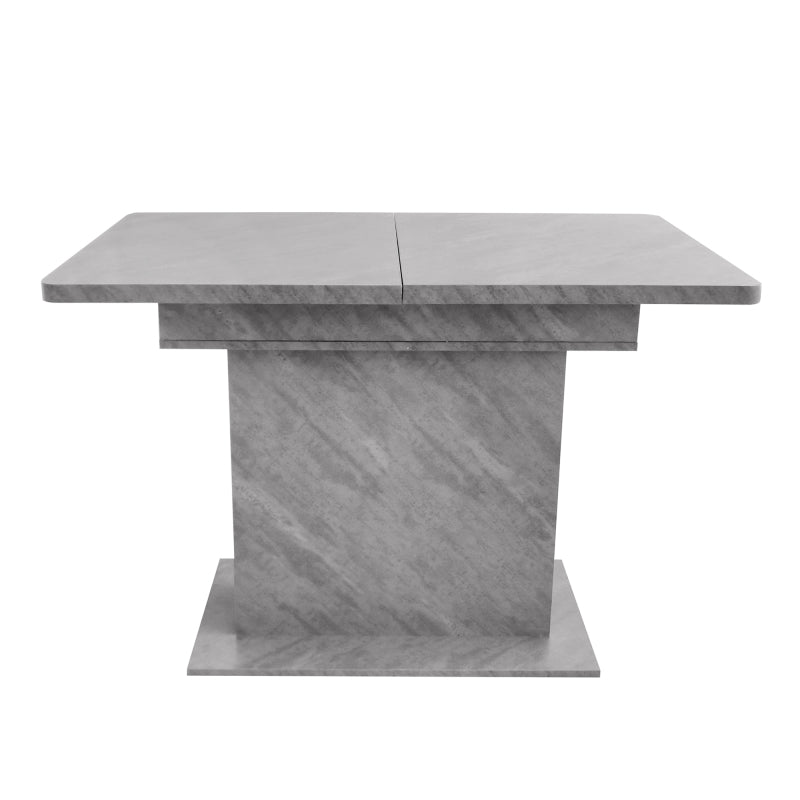 Ausziehbarer Esstisch, L110/130*W70*H75, Esstisch mit Stauraum, Betonoptik