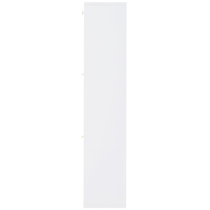 Schuhkipper Schmal mit 3 Klappen, Schuhschrank, Schuhschrank  Schuhkommode für Flur Wohnzimmer ,Weiß