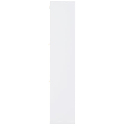 Schuhkipper Schmal mit 3 Klappen, Schuhschrank, Schuhschrank  Schuhkommode für Flur Wohnzimmer ,Weiß