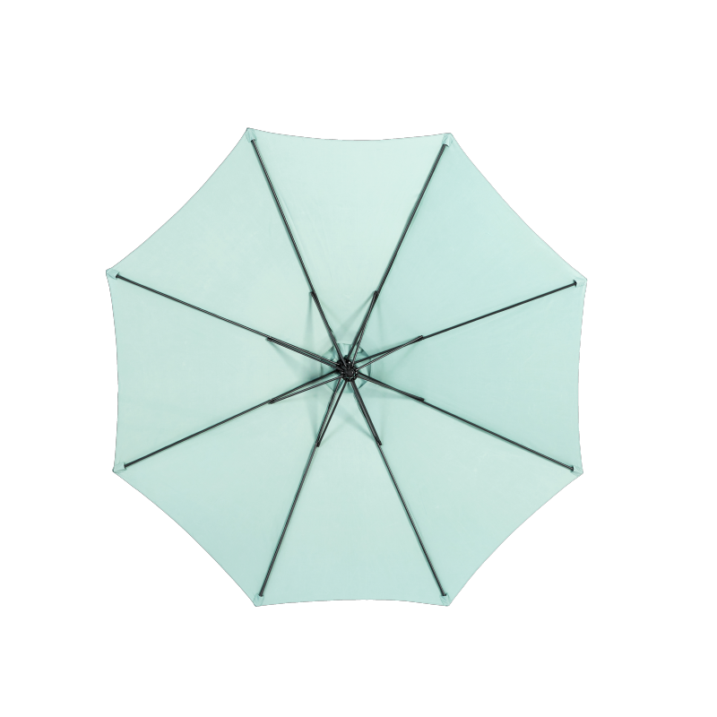 14.8 Ft Double Sided Outdoor Umbrella Rectangular Large with Crank(Light Green) (No Base)