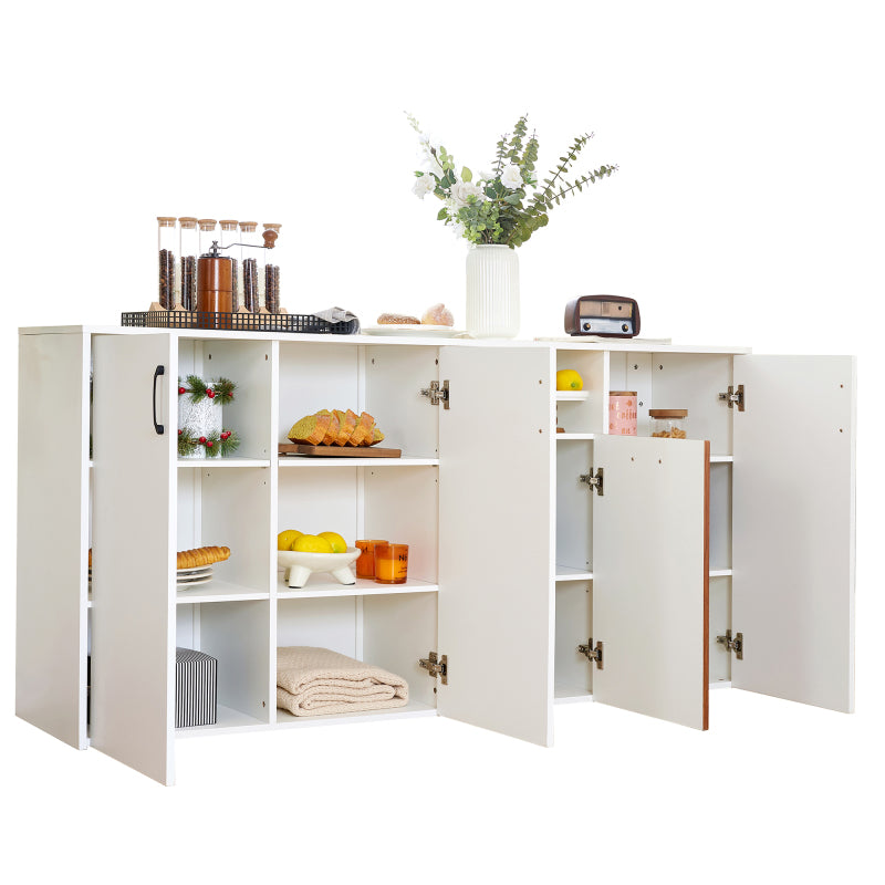 Sideboard Schrank freistehender Holzschrank Holzschrank Küche Zuhause Wohnzimmer weiß