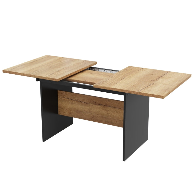 Erweiterbarer Esstisch 140/180*80cm, Holzmaserung Rechteckiger Esstisch