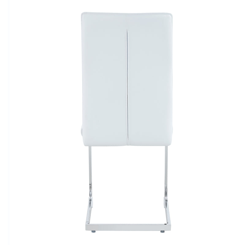 Elegantes Design im europäischen Stil: 2 in einer Kiste, weiße PU-Komfortkissen und silberne Metallbeine